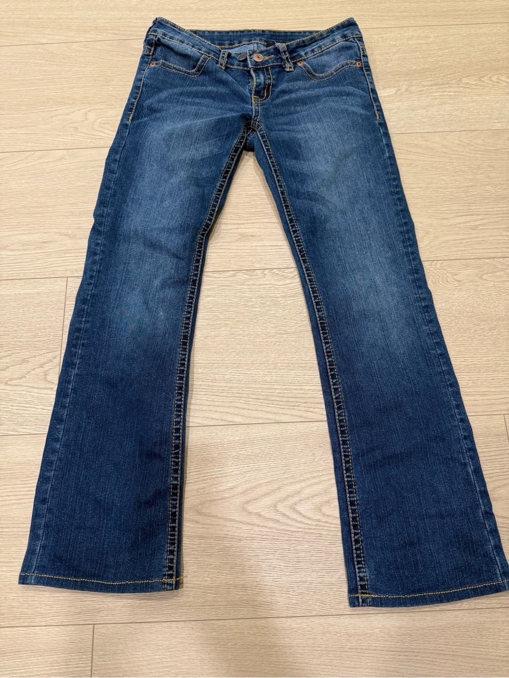 Buffalo David Bitton Mischa Jeans Size 26 Low Rise Stretch Bootcut Blue